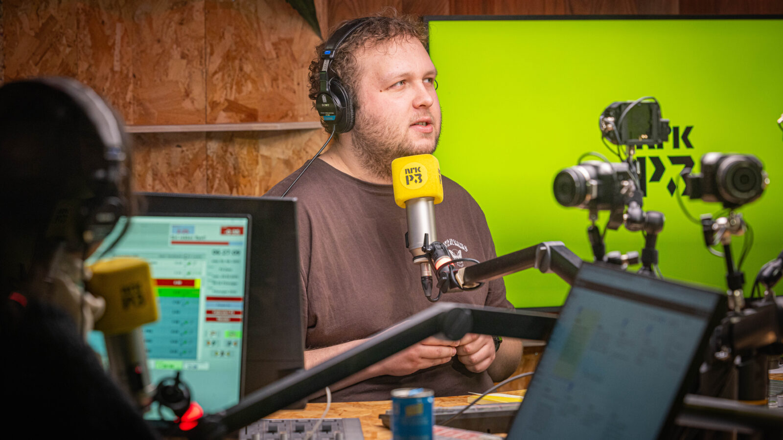 Programleder Jonas Bergløv på sin første P3morgen-sending den 03.02.2025